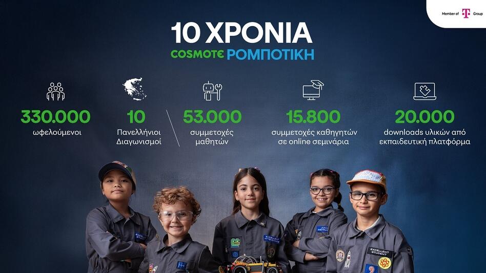 Δέκα χρόνια η COSMOTE συμβάλλει στην ανάπτυξη της εκπαιδευτικής ρομποτικής και των ψηφιακών δεξιοτήτων των νέων