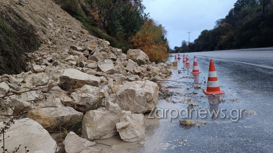 ΒΟΑΚ: Κατολίσθηση στο τμήμα Χανιά – Κίσσαμος 