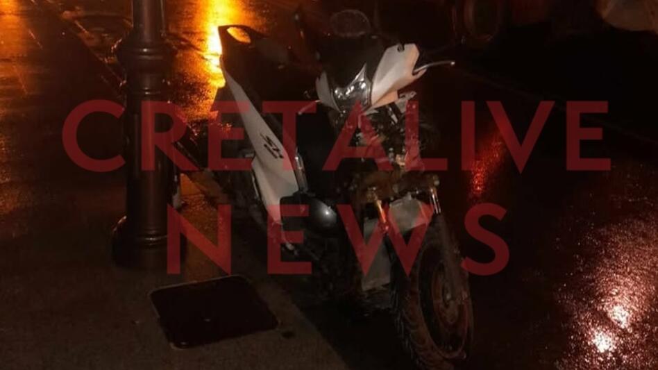 Τροχαίο με τραυματισμό νεαρού δικυκλιστή τα ξημερώματα στο Ρέθυμνο