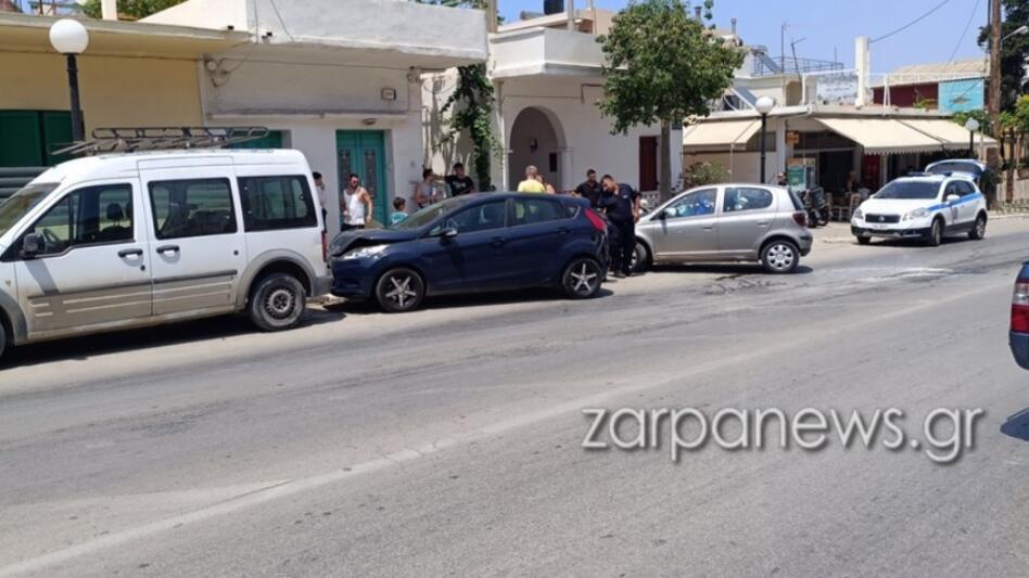 Καραμπόλα στην παλιά εθνική οδό Χανίων - Κισσάμου