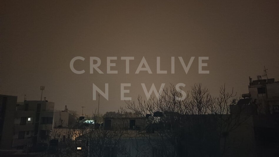 Ηράκλειο: Θολός και κόκκινος ο ουρανός από την αφρικανική σκόνη!
