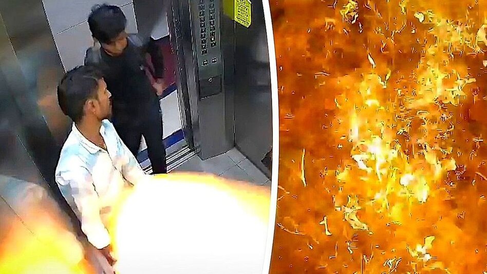 Τρομακτική έκρηξη μπαλονιών με υδρογόνο μέσα σε ασανσέρ - Βίντεο