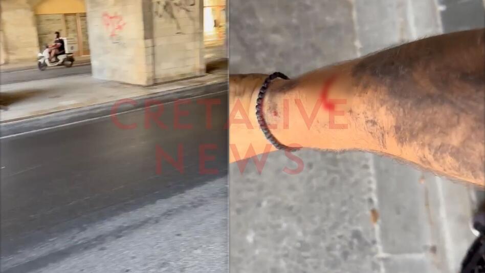  Ηράκλειο: Έπεσαν λάδια στην Καινούργια Πόρτα, δεν άργησε το… ατύχημα - Βίντεο