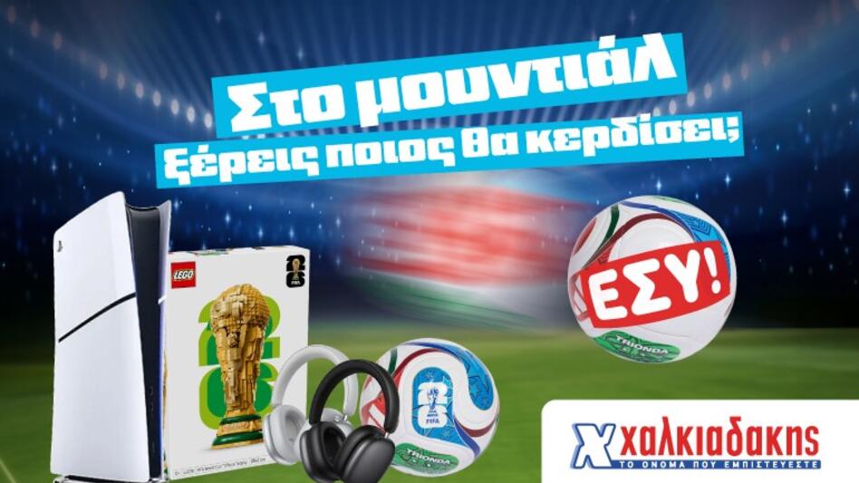 Στα Super Market Χαλκιαδάκης και στο Mundial ξέρεις ποιος θα κερδίσει; Εσύ!