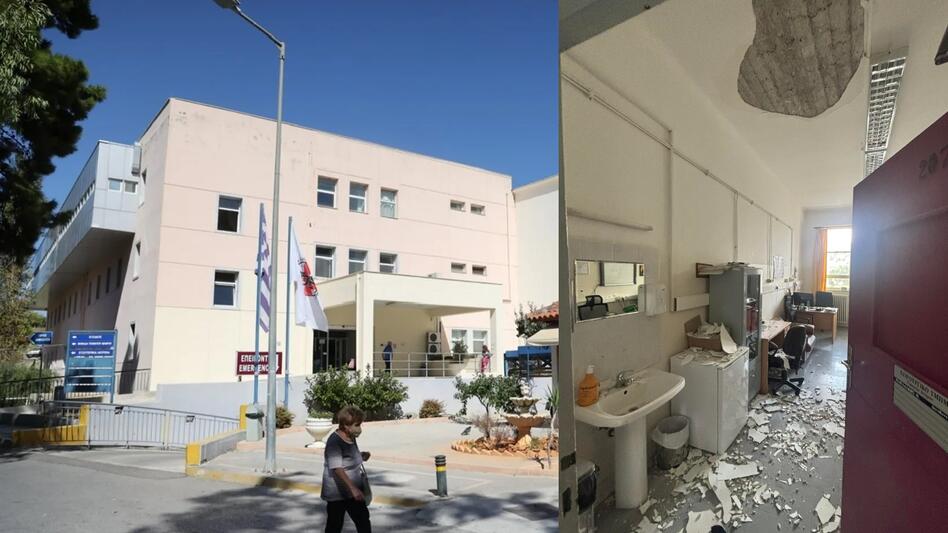 Βενιζέλειο: Έπεσε τμήμα της οροφής στο γραφείο επιμελητών ιατρών!