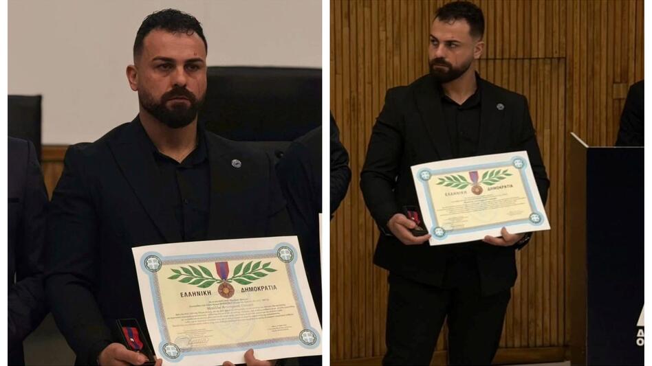 Ο λεβέντης Κρητικός που όρμησε στις φλόγες, τιμήθηκε με τον Αστυνομικό Σταυρό