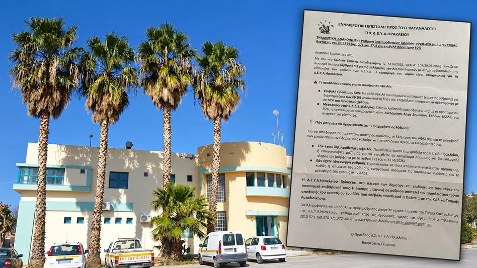 ΔΕΥΑΗ: Πρόστιμο 50% στις ληξιπρόθεσμες οφειλές - Τι πρέπει να κάνουν οι καταναλωτές
