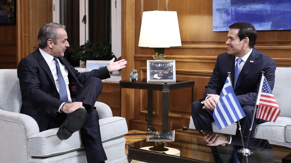 H επίσκεψη του Μάρκο Ρούμπιο στο Μέγαρο Μαξίμου και η συνάντηση με τον Κυριάκο Μητσοτάκη