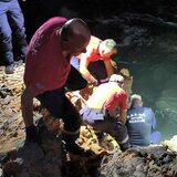 Στα βράχια, σε απόσταση 1,5 μιλίου από την παραλία της Χιόνας βρέθηκε η σορός του 83χρονου Γάλλου