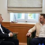 Στο Ηράκλειο ο Στέφανος Κασσελάκης - Συναντήθηκε με περιφερειάρχη και δήμαρχο