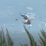 Σοκαριστικό video: Η στιγμή της σύγκρουσης των δύο πυροσβεστικών ελικοπτέρων