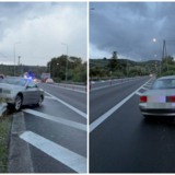 Χανιά: Έσκασε το λάστιχο και «καρφώθηκε» σε κολώνα φωτισμού - Δείτε φωτογραφίες