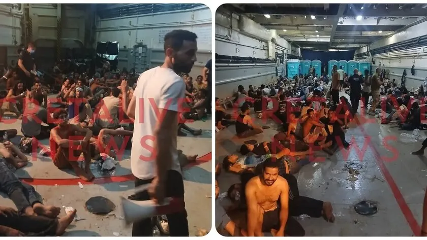 polemiko xios metanastes logo